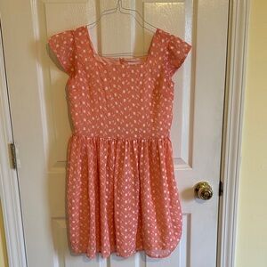 Place Coral Floral Kids Dress